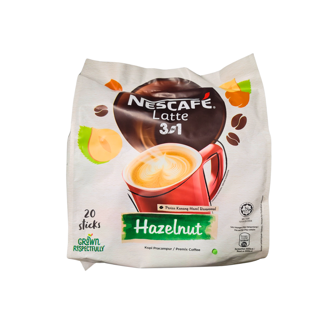 Nescafe 3 in 1 Latte Instant Coffee Hazelnut (20 x24 g) – Aneka Market