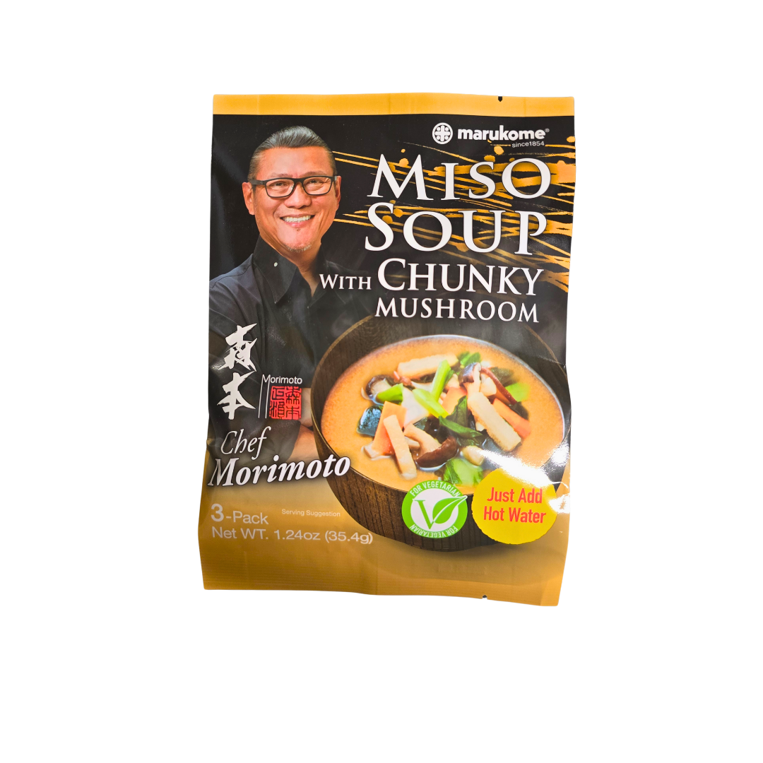 maruページ Marukome Miso Soup With Chuncky Mushroom (3 -pack Nt Wt 1.24 Oz