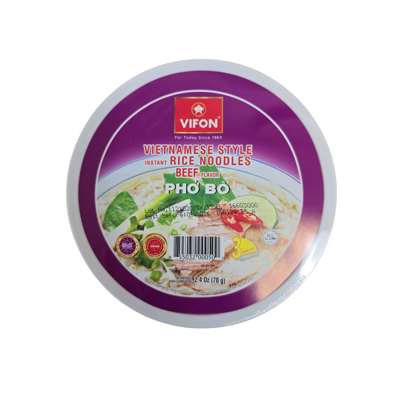 Vifon Instant Pho Bo Rice Noodle Beef Flavor Bowl 4.2 oz