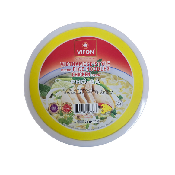 Vifon Instant Pho Ga Rice Noodle Chicken Flavor Bowl 4.2 oz