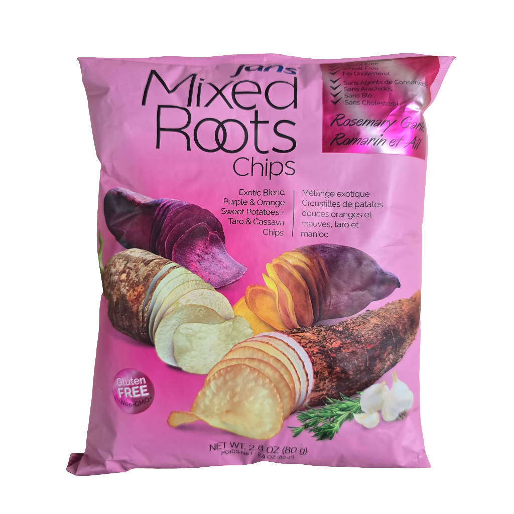 Jans Mixed Roots Chips Rosemary Garlic 2.8 oz – Aneka Market
