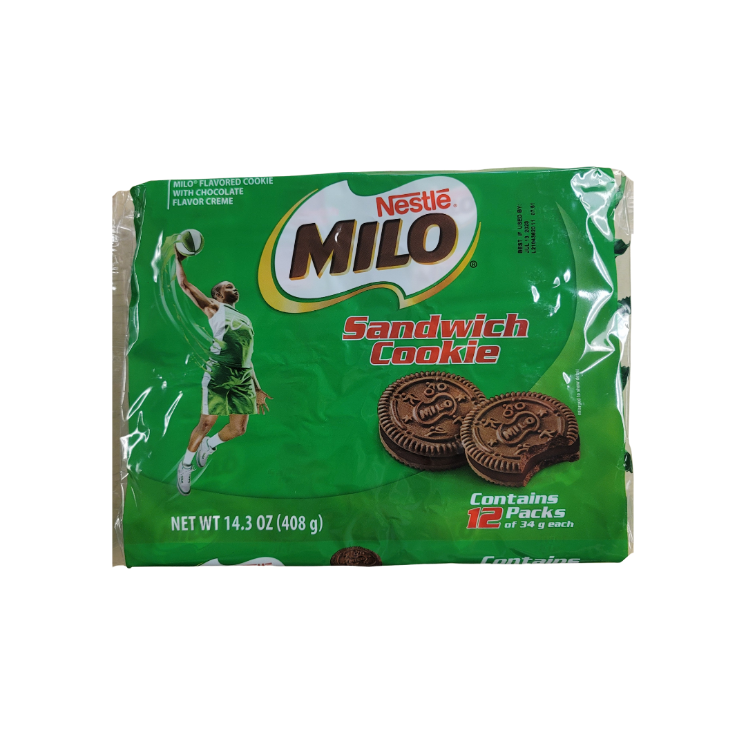 Nestle Milo Sandwich Cookie 12 x 34 g – Aneka Market
