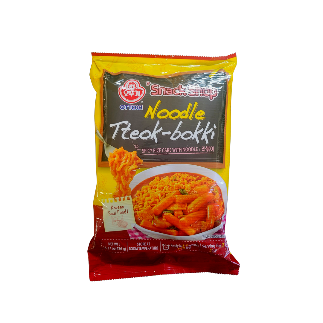 Ottogi Spicy Noodle Tteok-bokki Rice Cake 15.2 Oz (426 g) Ramen