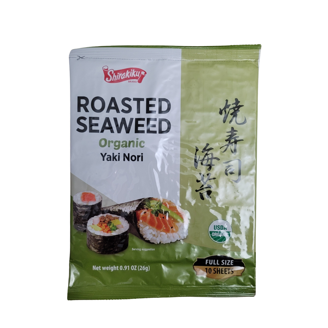 norikaページ Shirakiku Roasted Seaweed Organic Yaki Nori 10 sheets 0.91 Oz