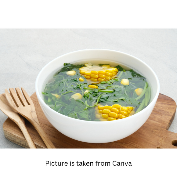 Clear Veggies Soup (Spinach & Sweet Corn Soup)