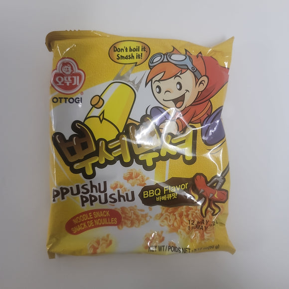 Ottogi Ppushu Ppushu Noodle Snack BBQ Flavor 90 g