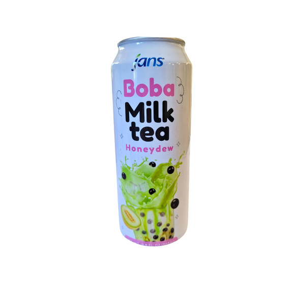 Jans Boba Milk Tea Honeydew Drink 16.6 Oz
