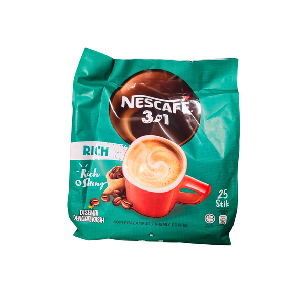 Nescafe 3 in 1 Rich Instant Coffee Serve in Cold or Hot (25 x18 g)