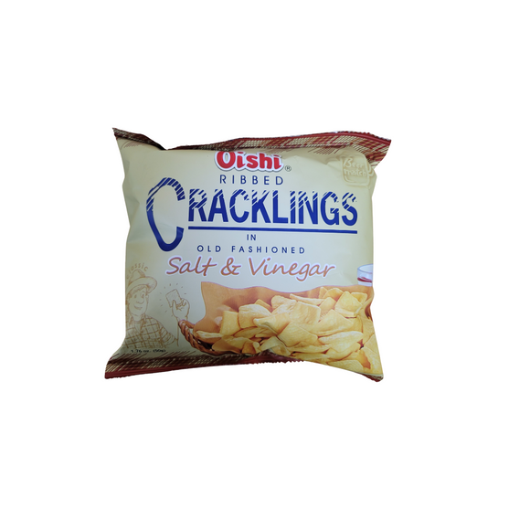 Oishi Ribbed Cracklings Salt & Vinegar Chips  50 g