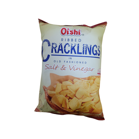 Oishi Ribbed Cracklings Salt & Vinegar Chips  90 g