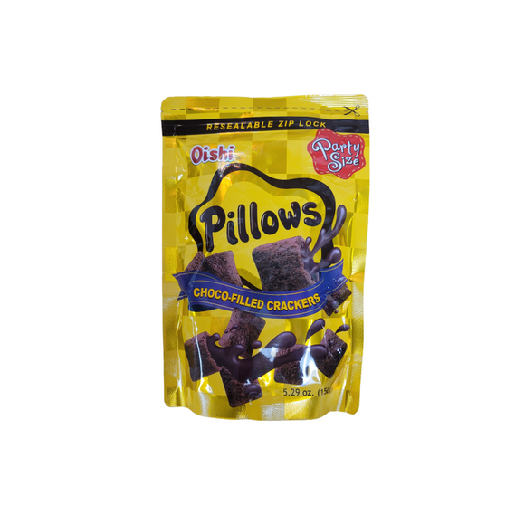 Oishi Pillows Chocolate Filled Crackers 150 g