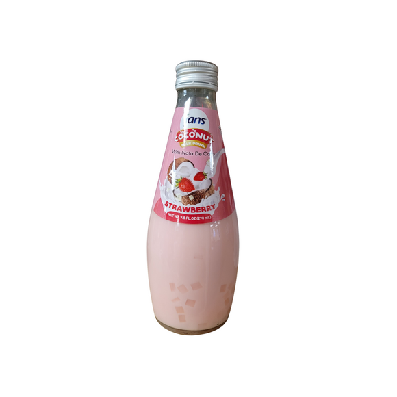 Jans Coconut Milk Drink with Nata De Coco Strawberry 9.8 Oz