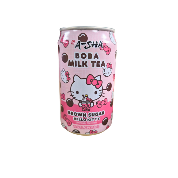 A-Sha Hello Kitty Brown Sugar Boba Milk Tea 310 ml (10.5 fl oz)
