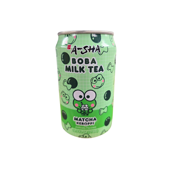 A-Sha Keroppi Matcha Boba Milk Tea 310 ml (10.5 fl oz)