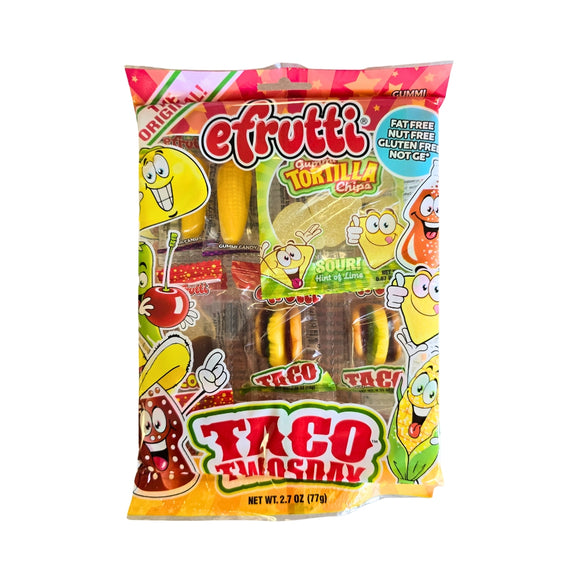 Efrutti Gummi Candy 2.7 Oz Tacos Twosday