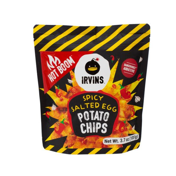 Irvins Spicy  Salted Egg Potato Chips 3.7 Oz (105g)