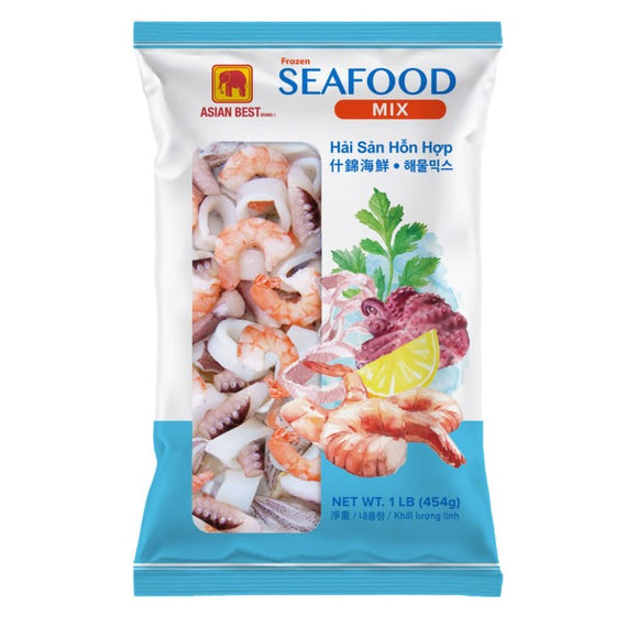 Asian Best Seafood Mix Frozen 1 lb -STORE PICKUP ONLY