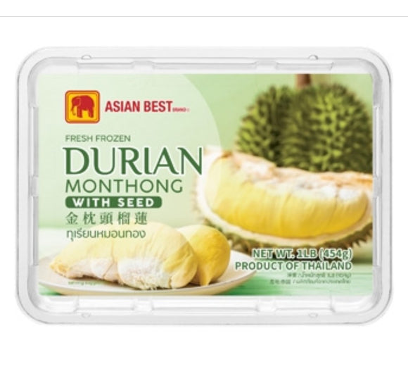 Asian Best Frozen Durian Monthong with Seed 1 lb