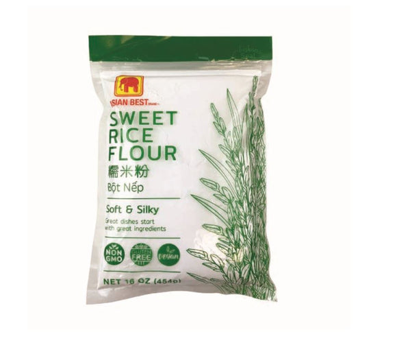 Asian Best Sweet Rice Flour 16 Oz (Glutinous/Sticky Rice Flour)