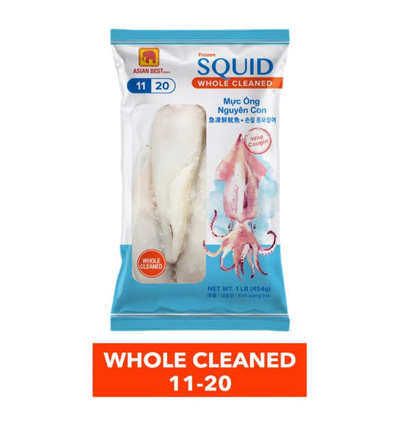 Asian Best Squid Whole Cleaned 11/20 1 lb