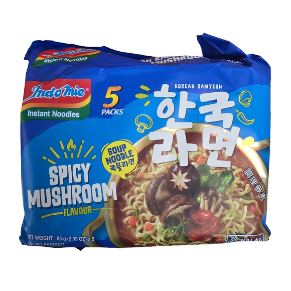 Indomie Korean Ramyeon Spicy Mushroom (5 x 2.93 Oz)