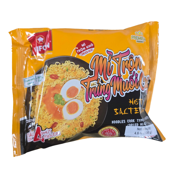 Vifon Hot Salted Egg Dry Mix Noodle 4.6 Oz