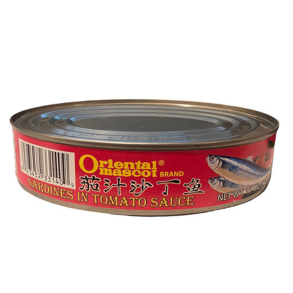 Oriental Mascot Sardines  in Tomato Sauce 15 oz (Oval)