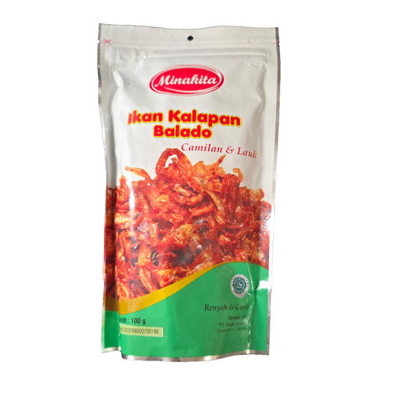 Minakita Keripik Ikan Kalapan Balado 100 g