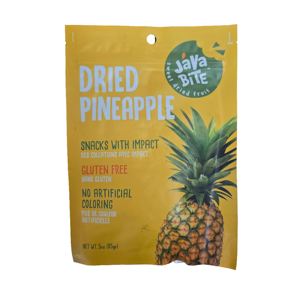 Java Bite Dehydrated Fruit Pineapple 3 Oz (85 g)