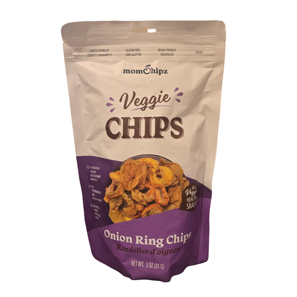 Momchipz Veggie Chips Onion Ring 3 Oz