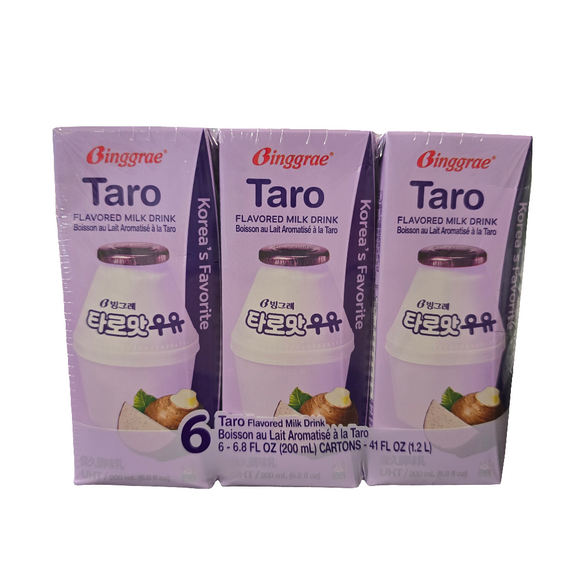 Binggrae Taro Flavored Milk Drink (6x 6.8 fl.oz (200 ml))