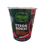 Bibigo TTeokbokki Toppoki Rice Cake Cup with Sweet & Spicy Sauce 4.4 Oz (125 g)