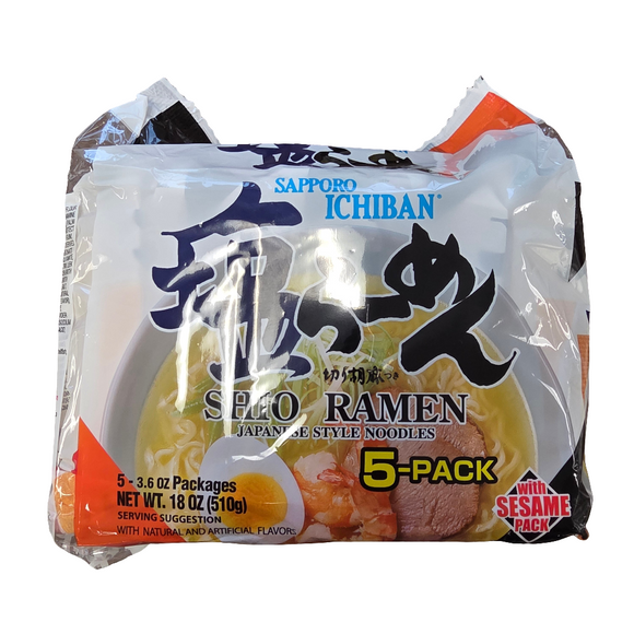 Sapporo Ichiban Shio Ramen (5x3.6 Oz) 510 g