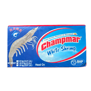 Jumbo (Champmar King-Sized White Shrimp Frozen 40-50pc) 4 lb