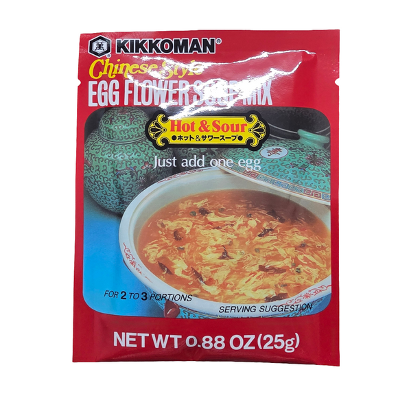 Kikkoman Chinese Style Egg Flour Soup Mix Hot & Sour 0.88 Oz (25 g)