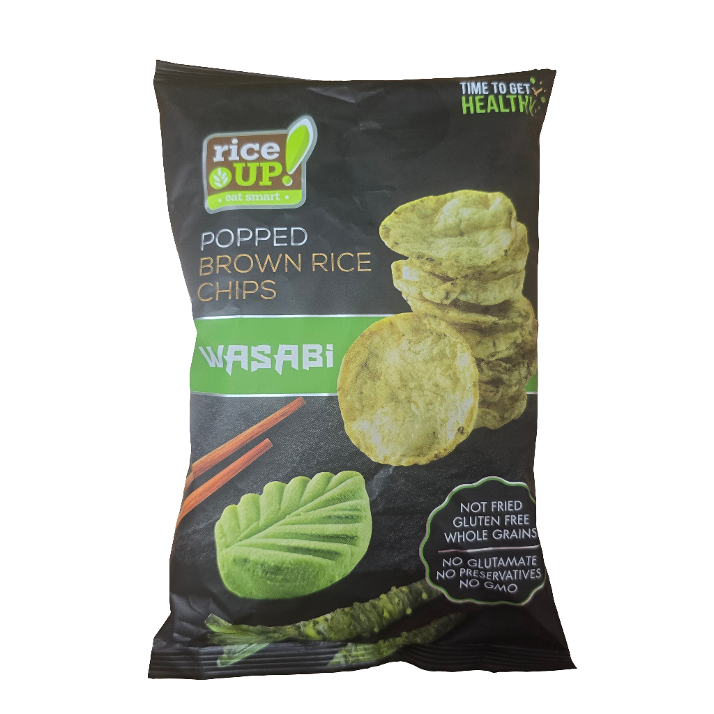 RiceUp! Popped Brown Rice Chips Wasabi 60 g – Aneka Market