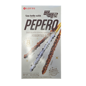 Lotte Pepero Chocolate Covered Biscuit Sticks Assorted Pack (8 packs)