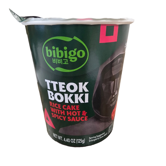 Bibigo TTeokbokki Toppoki Rice Cake With Hot & Spicy Sauce  4.4 Oz (125 g)