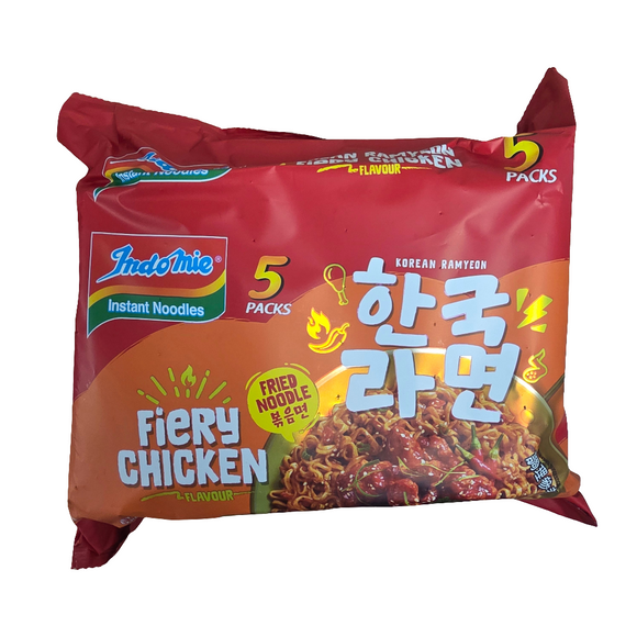Indomie Korean Ramyeon Fiery Chicken (5 x 3.32 Oz)