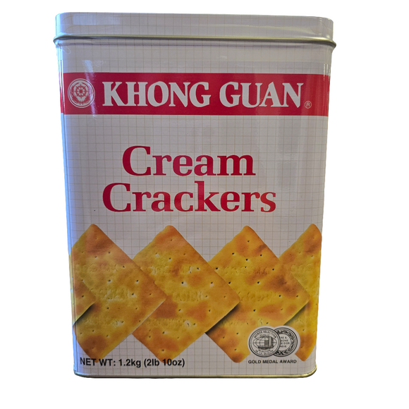 Khong Guan Cream Crackers White Tin 42 Oz