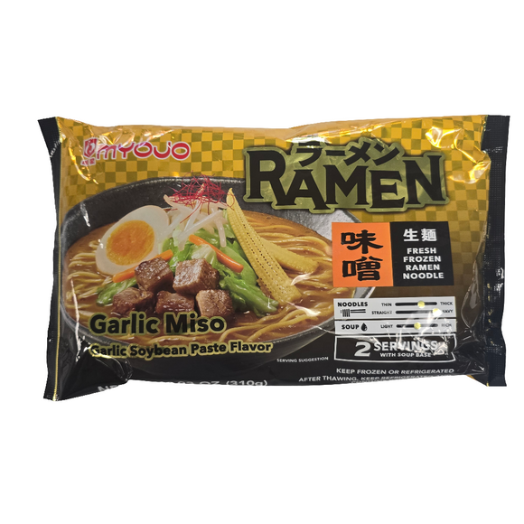 Myojo Ramen Garlic Miso  10.93 Oz (310 g) 2 servings (Frozen) Store Pick-Up Only