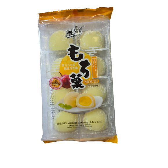 Yuki Love Daifuku Mochi Passion Fruit 240 g (8.47 Oz)