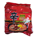 Nongshim Shin Ramyun Red Fiery Spicy Beef Flavor(4 x 4.4 Oz)