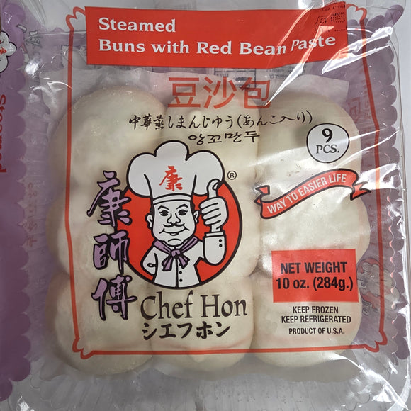 Chefhon  Frozen Red Bean Paste Bun 10 Oz (9 pcs)