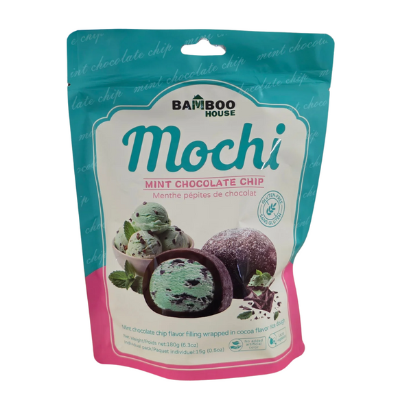 Bamboo House Mochi Mint Chocolate Chip 6.3 Oz - 180 g (12 pcs