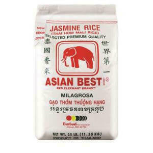 Asian Best Jasmine Rice 25 lbs