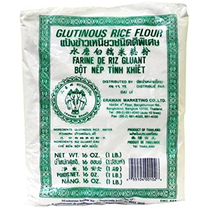 Erawan Sweet Rice Flour Green 16 oz (Glutinous/Sticky Rice Flour)