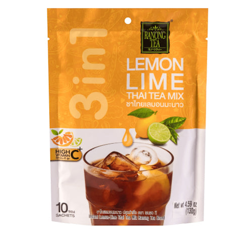 Ranong Instant Lemon Lime Thai Tea Mix 3 in 1 (10 x 13 g)