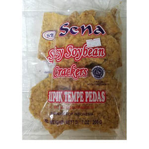 Sena Soybean Crackers Spicy 7 oz (Keripik Tempe)