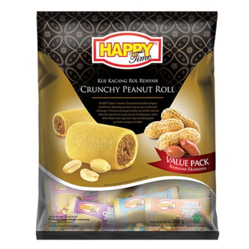 Happy Time Crunchy Peanut Roll Cookies (20 x 0.31 oz)